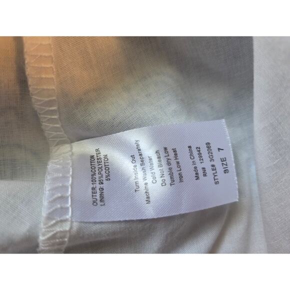 Paisley Lane Blue and White Ruffled Sleeveless Dress size 7 - Picture 5 of 7